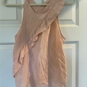 Ruffled Blush Pink Sleeveless Top